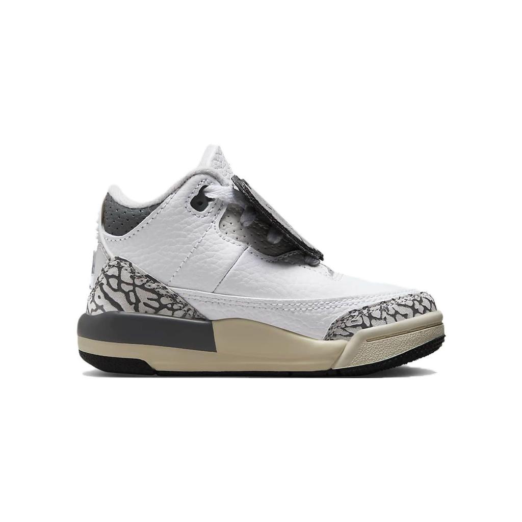 Детские кроссовки Air Jordan 3 Retro TD Hide N Sneak White Black Iron FB4415-100