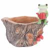 Tea Life Daikai Copeu Mascot Frog Frog Kopaw Stump Planter Frog W12 D10 H10 Cm Inner Diameter Cm 621553 W7.8 D7.2