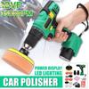 Электрическая полировальная машина для автомобиля 800 Вт 3500 об/мин, комплект 4 дюйма, буферная шлифовальная машина, восковая губка, полировальный пад, с 1/2 шт. аккумулятором