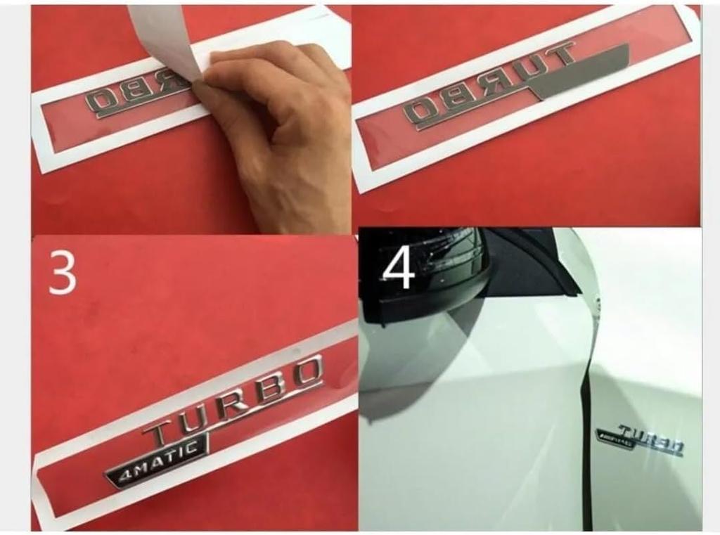 CAR STYLING 3D BITURBO 4MATIC ABS STICKER Plastic Car Trunk Fender Letters Emblems Decal Sticker for A G Badge Decals