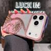 Градиентный чехол для телефона с блестками для Apple IPhone 12 13 14 15 16 17 Pro Max Air Plus Алмазные Цветы Покрытие Роскошные Чехлы Женские