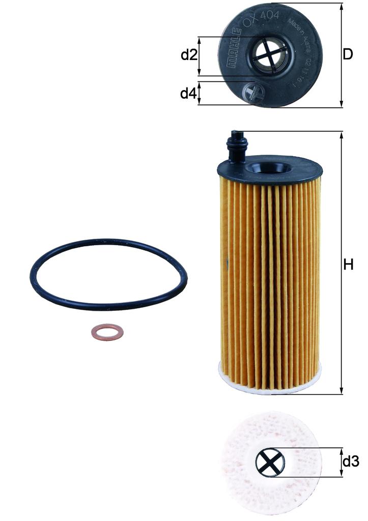 MAHLE OX404D Oil Filter