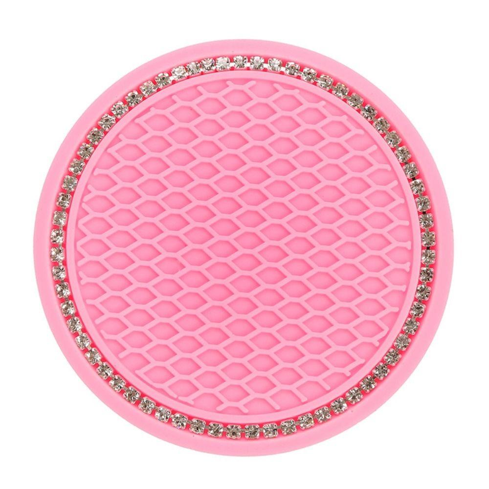10 PCS Round Drink Pad Rhinestone Anti-slip Mat Universal Cup Holder Automotive