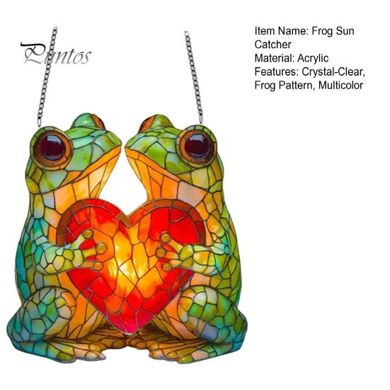 Лягушка-ловец солнца 2D акриловая лягушка подвесное украшение на окно лягушка настенный декор ловец солнца подарок на новоселье для любителей лягушек