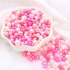 150 шт./упак. 3/4/5/6/8 мм бусины из искусственного жемчуга ярких цветов с отверстием, разноцветные жемчужины разных размеров, круглые бусины из искусственного жемчуга из АБС-пластика, сделай сам, для изготовления ювелирных изделий, ремесла