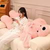 Большая плюшевая игрушка-собака, милая мягкая кукла-подушка с бантом 130/160 см, мягкая, приятная на ощупь кукла-собака для детей, девочек, большая, уютная подушка для отдыха в постели