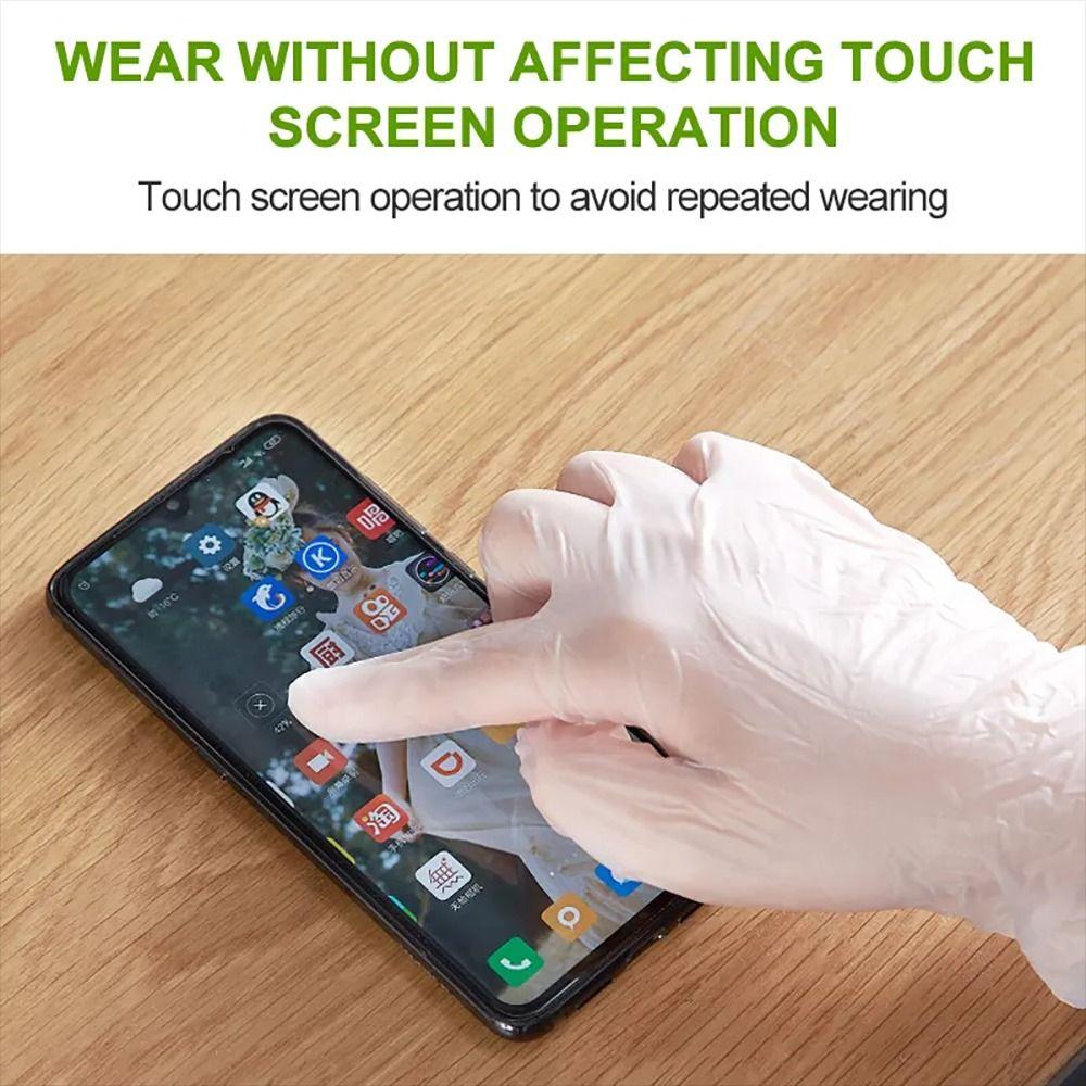 100 шт. одноразовые перчатки для обеспечения безопасности при работе с кислотой, пищевые латексные перчатки без латекса, бытовые чистящие перчатки