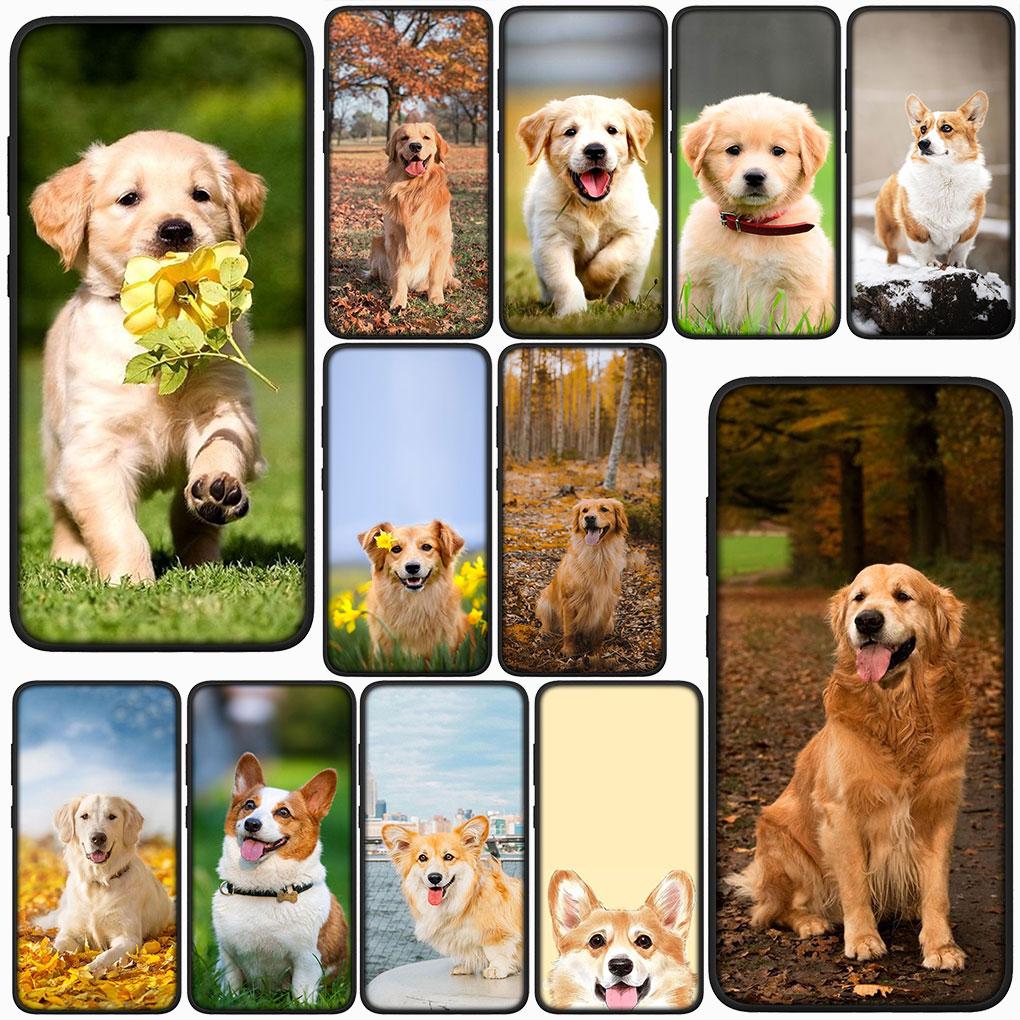 for Motorola Moto G82 G20 G22 G23 G32 G8 G7 G9 Power Plus G41 G30 G71 E22 E13 E20 E32 Phone Case Golden Retriever Dog Corgi