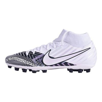 Футбольные бутсы Mercurial Superfly 7 Academy MDS с круглым носком на шнуровке для игры на искусственном газоне Мужские футбольные бутсы Белые Черные BQ5425-110