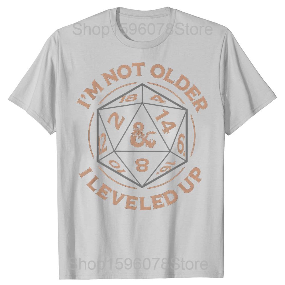 Funny Dungeons Dragons Birthday Level Up Tshirts Men Womens Fashion Casual Tshirt 100 Cotton Loose Oversized T Shirt Summer
