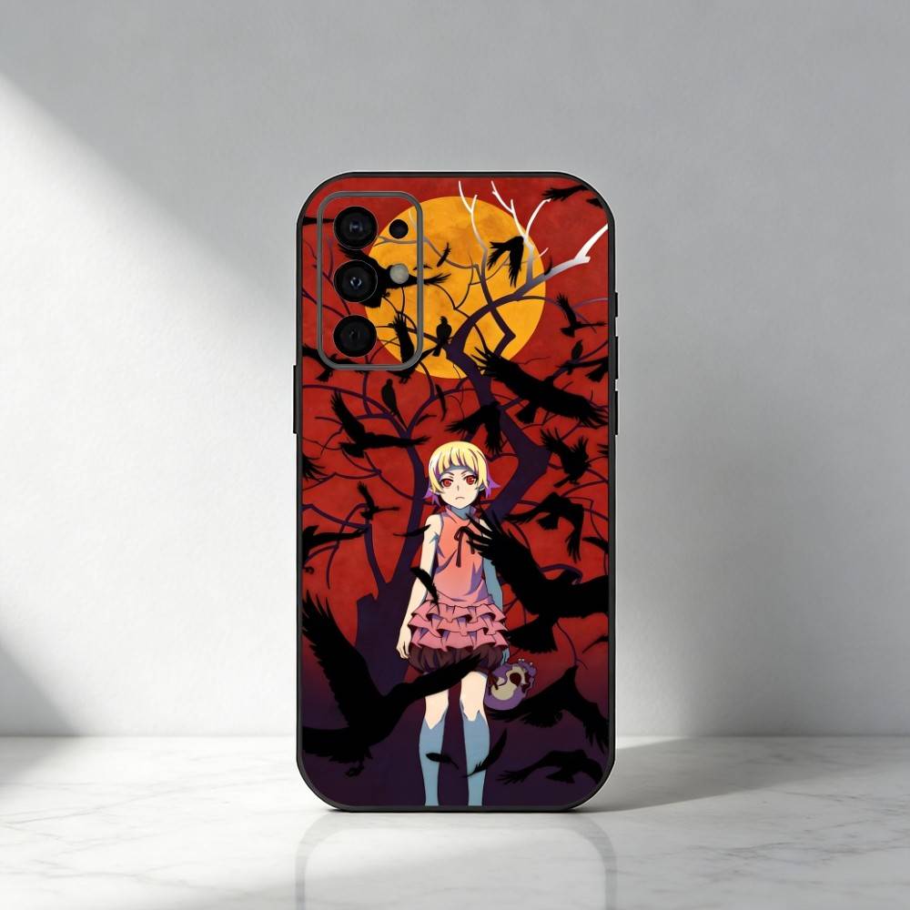 Чехол для телефона A-Araragi из K-Kizumonogatari для Samsung S25, S24, S21, S22, S23, S20, Ultra, S26, Plus, Fe, Note, 5G Черный чехол