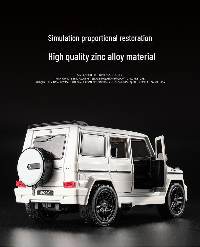 Большой 1:24 Модель легкосплавного автомобиля Mercedes-Benz G65 со звуком и светом, инерционный двигатель для мальчиков - горячая распродажа в провинции Тайвань.