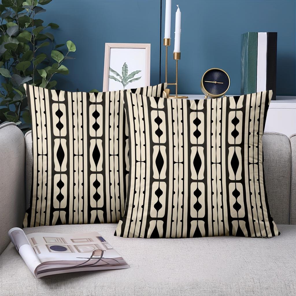 1 Pieces Bohemian Geometric Stripe Throw Pillow Covers Pattern Cushion Cover Suitable For Sofa Bedroom Car Pillow Cover