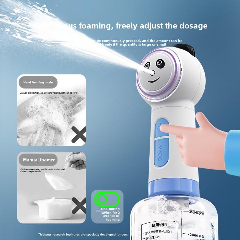 Машина для мыльных пузырей для домашних животных Милая машина для мыльных пузырей для собак и кошек Ванна для купания для мытья тела Умная машина для мыльных пузырей для собак