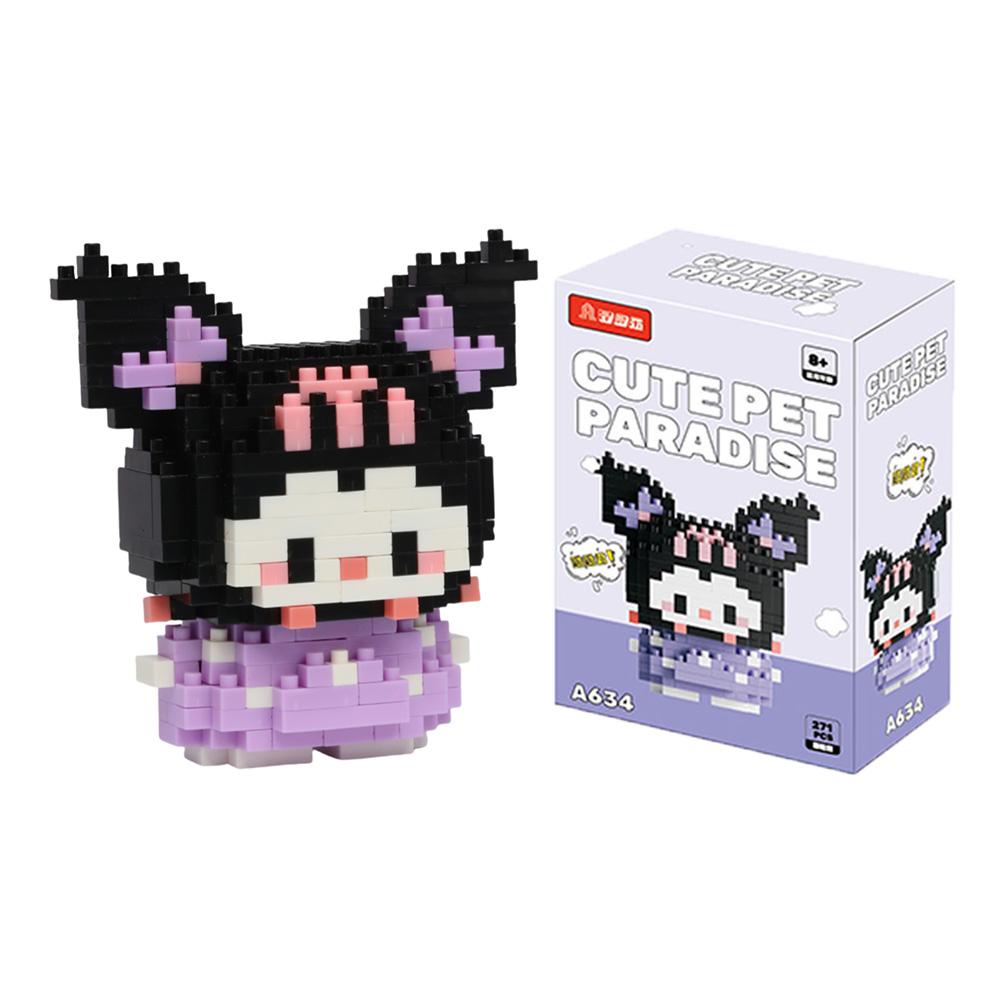 99 style Hello Kitty Building Blocks Cartoon Figures Kuromi Bricks My Melody Children's Assembly Toys Cinnamoroll Gift