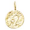 [Q7581] - Antique Gold 'Astrology' Gold Plated Pendant (lion) - 12 Mm