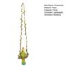 Parrot with Swing Waterproof Ornaments Decoration Hemp Resin Hanging Rope Simulated Green