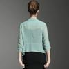 Women's Spring and Summer Thin Plus Size Lapel Solid Color Shawl Short Suit Collar Cardigan