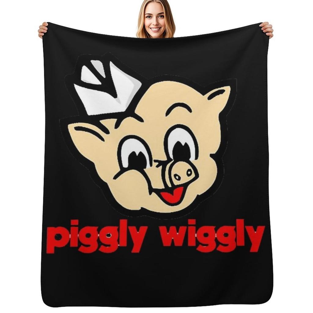 Piggly Wiggly Classic TShirt Throw Blanket Stain Resistant Cozy Warm Blanket