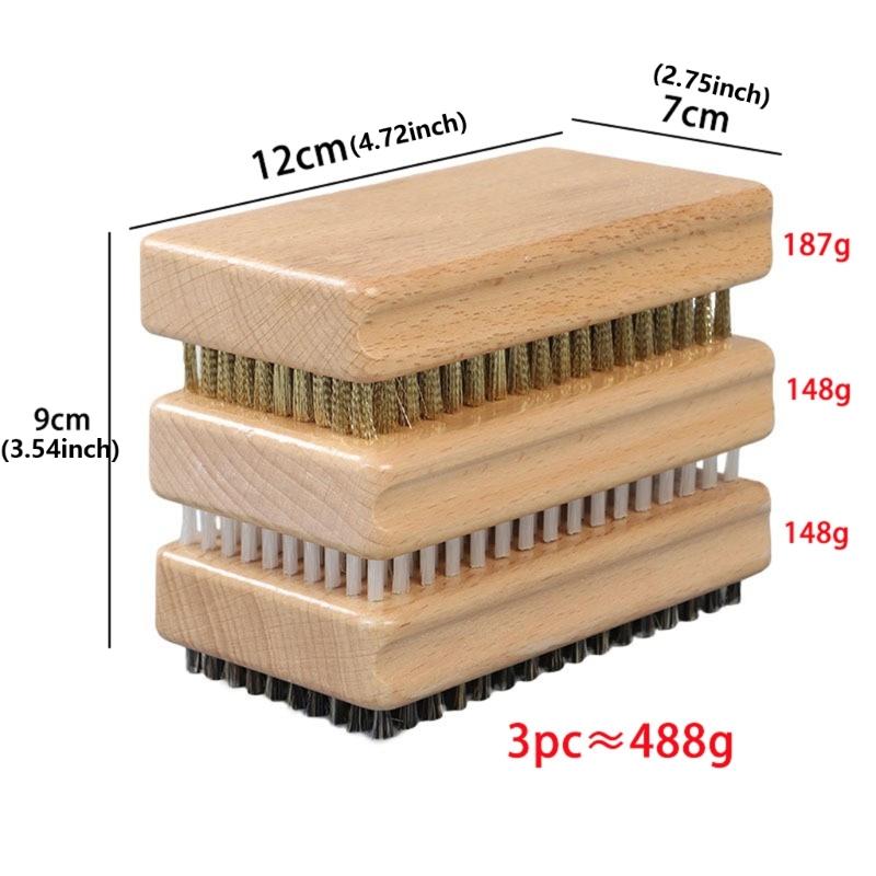 3 шт. Щетка для сноуборда, Щетка для чистки лыжной доски с нейлоновой щеткой, щеткой из конского волоса, латунной щеткой, Многоразовая щетка для лыжного воска