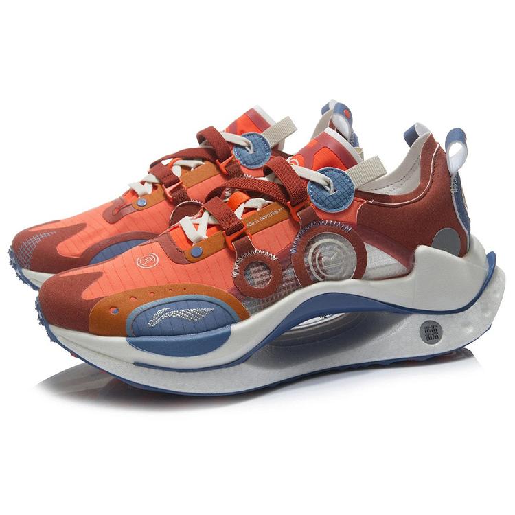 Li Ning Shadow CRC Беговые кроссовки Мужские Низкие Огненно-оранжевый/Карамельный ARYR007-2