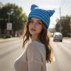 Вязаная шапка «Маленький дьявол» Женская осенне-зимняя шапка Милые ушки Вязаная шапка для разных возрастов