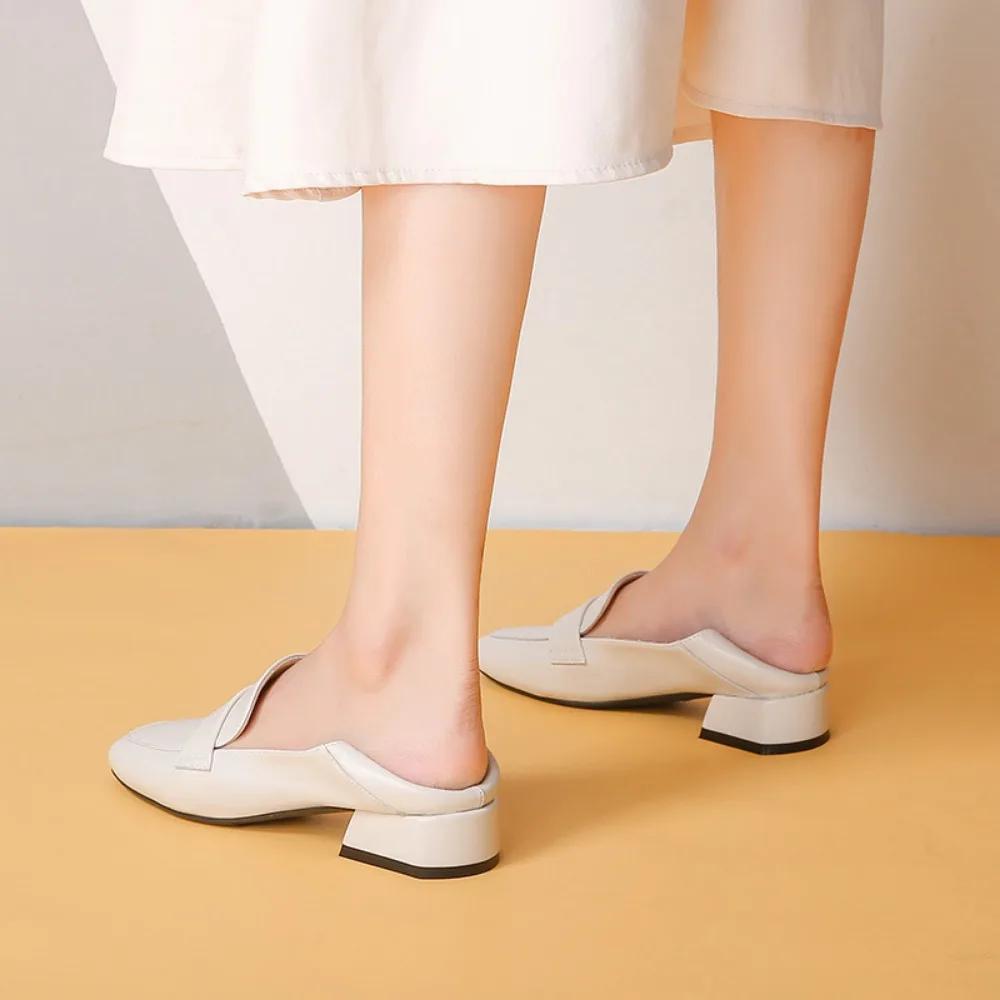 Квадратные одинарные туфли женские маленькие кожаные туфли лоферы женские туфли на маленьком каблуке для женщин ретро туфли женские