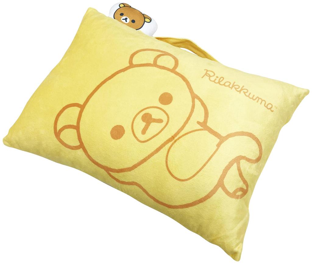 MORIPiLO Подушка для тела Morishita Rilakkuma 28x39 см с ручкой Мягкая игрушка Подушка с изображением персонажей Желтый 4621154 San-X