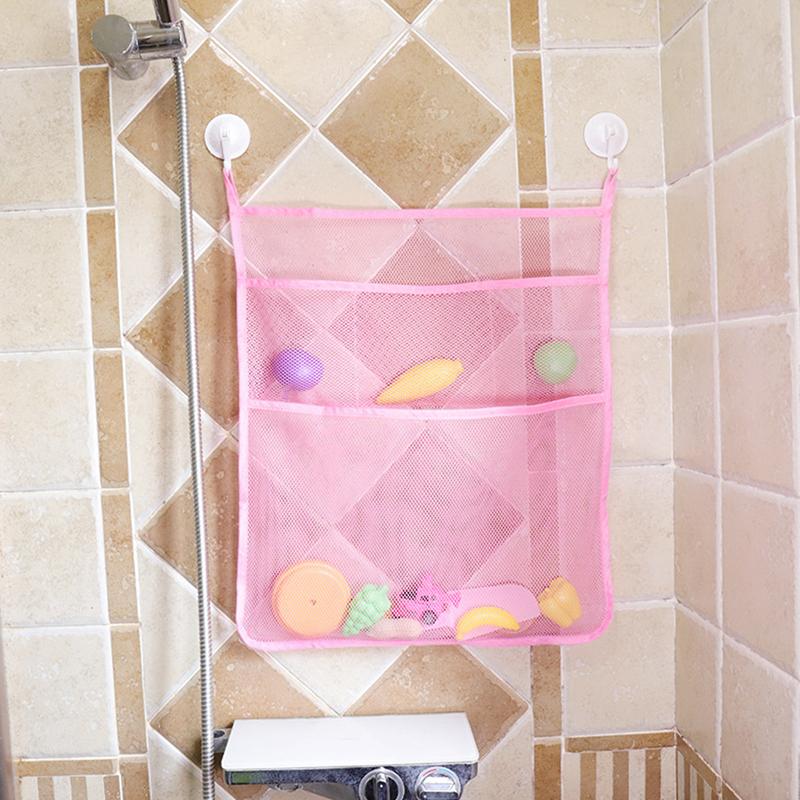 Игрушки для купания в душе для малышей, белая сетка для хранения детских игрушек с прочными присосками, сетка для игрушек, органайзер для ванной комнаты