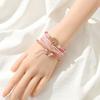 Women Bracelets Beaded Multilayer Faux Glaze Jewelry Bohemian Stackable Bangles for Party