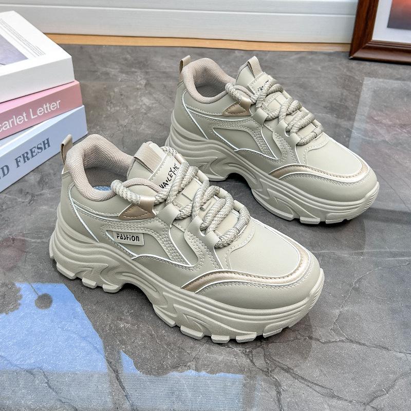 Dad Shoes Girl 2025 Spring New Student Korean Version Ins Trendy Versatile Platform Single Shoes Spring and Autumn Casual Shoes 8821