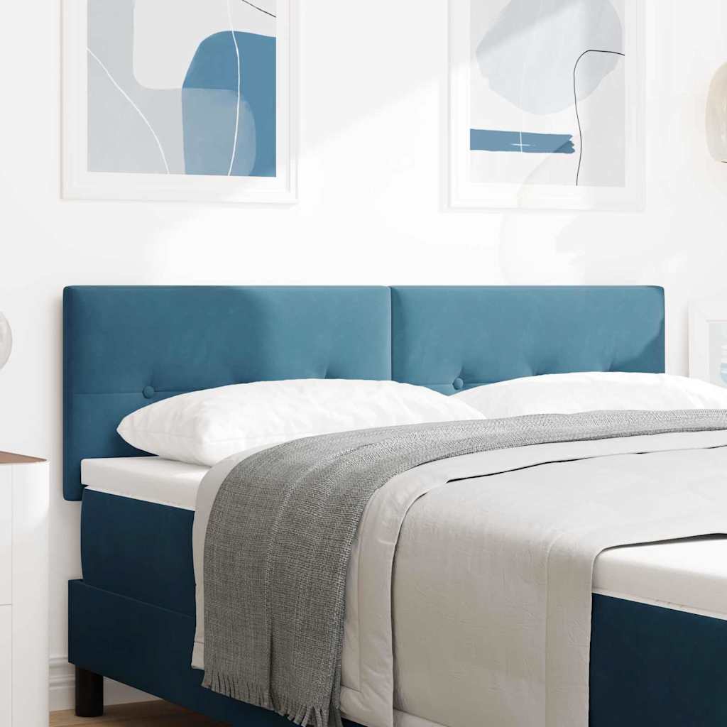 Headboard Dark Blue 144 cm Velvet