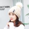 Women's Winter Knitted Wool Hat with Velvet Lining and Fashionable Scarf Set