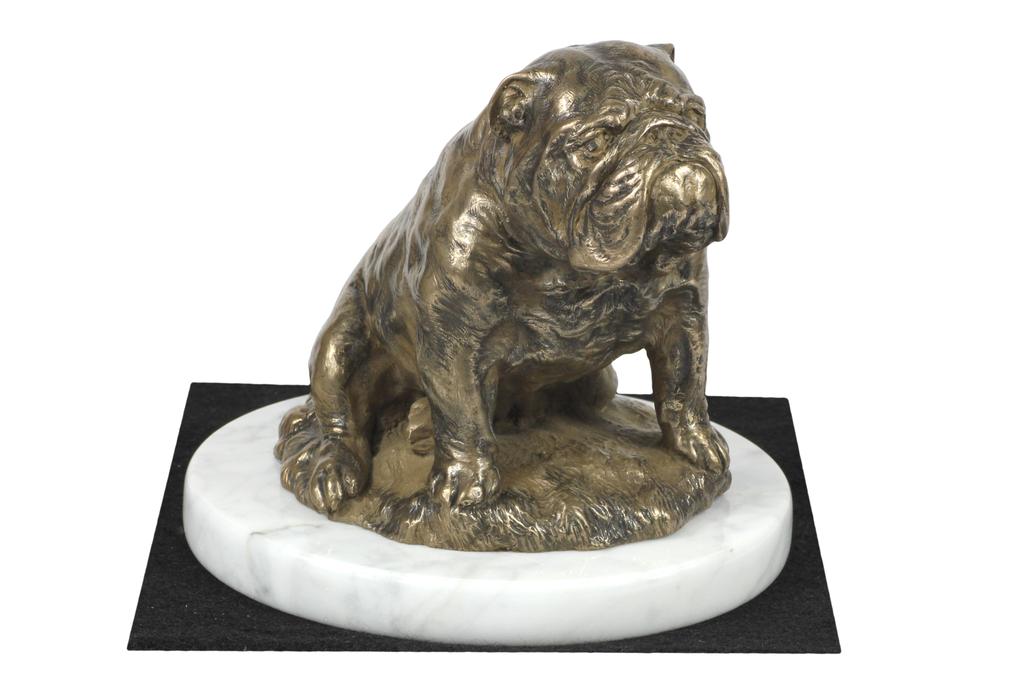 Bulldog Iii - Statuetka Psa, Figurka Na Białym Marmurze, Trofeum Na Wystawę Psów Marki Art-Dog