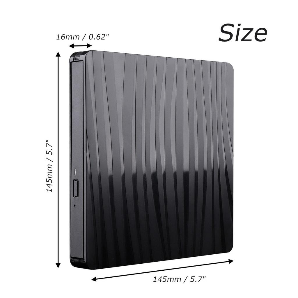 USB 3.0Type C Внешний DVD-привод CD DVD-RW-плеер Rewriter Burner Desktop черный