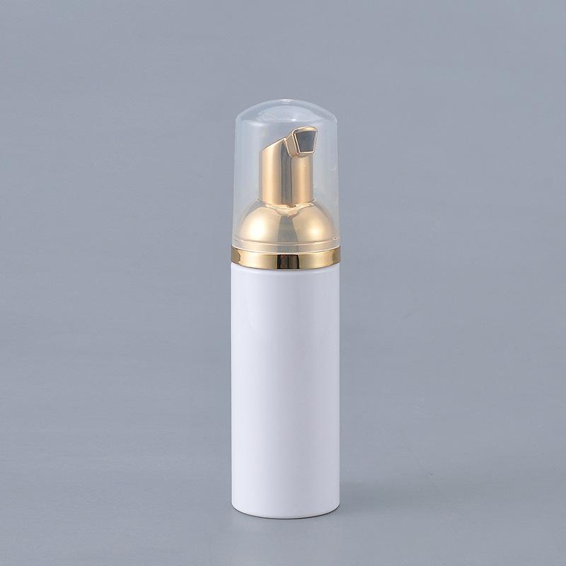 Ready Stock Supply PET 100ml Plastic Bottle with Silicone Brush Foam Mousse Cosmetic Bottle Facial Cleanser Can