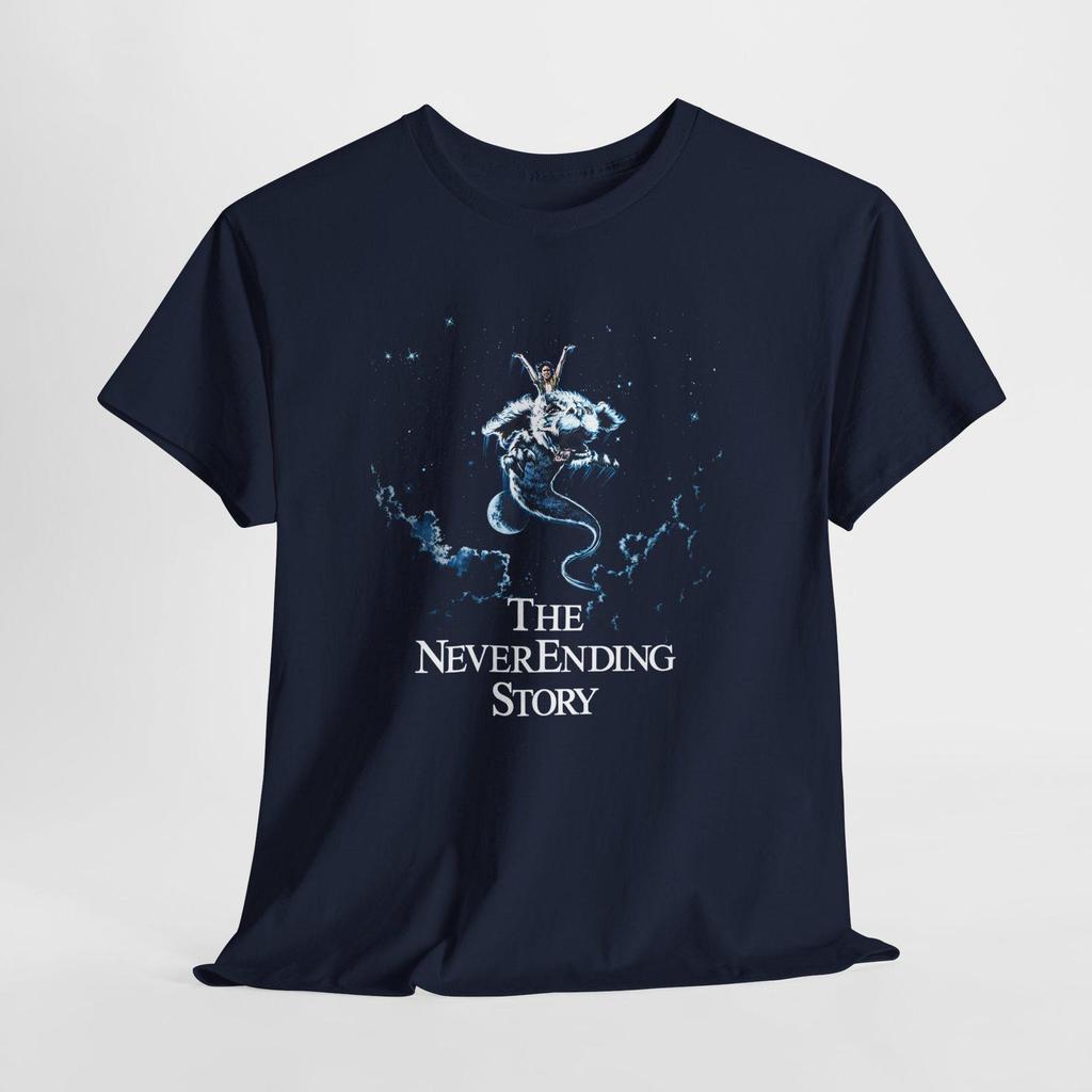The NeverEnding Story Movie Men's Navy Black Tees T-Shirt Size S-5XL