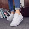 Women Wedge Rocker Sneakers Casual Lace Up Low Top Height Increasing Trainers Comfort Walking Platform Shoes