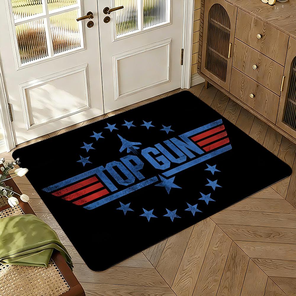 VIKAMA Air Force Fighter Jet Floor Mat Soft Thickened Absorbent Non-Slip Bedroom Living Room Door Mat Home Decor Flannel Rugs