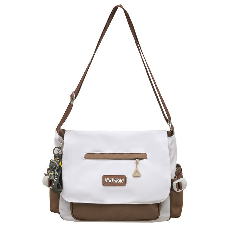 Сумка с цветными блоками, студенческая сумка через плечо, женская и мужская сумка-мессенджер