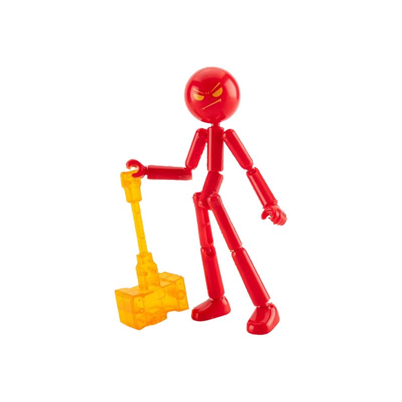 Cute Stickman Fighter Toy Joint Movable Doll Figurine Stress Relieving Small Toy Trendy Toy Ornament Home Decoration