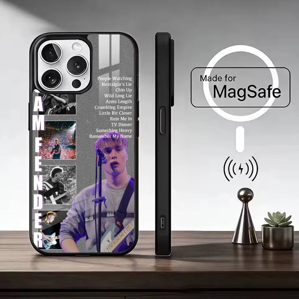Чехол для телефона Singer S-Sam Fender для iPhone 17 16 15 14 13 12 11 Серии с поддержкой MagSafe и беспроводной зарядки