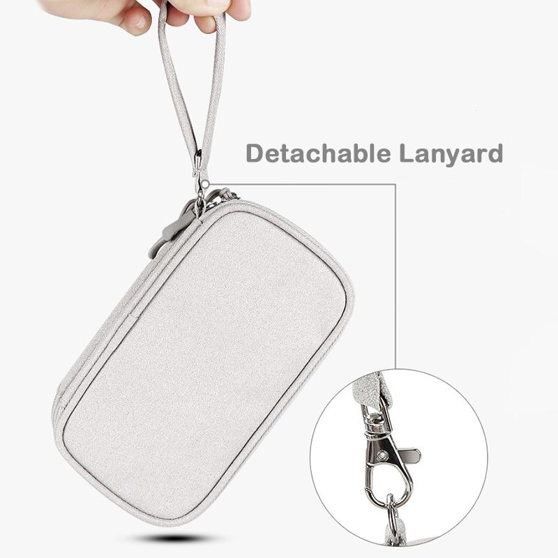 Travel Gadget Portable Backup Charger Power Bank Storage Bag Cable Electronic Organizer External Battery SD Cards Hard Drives USB Wires Case Kit Pouch