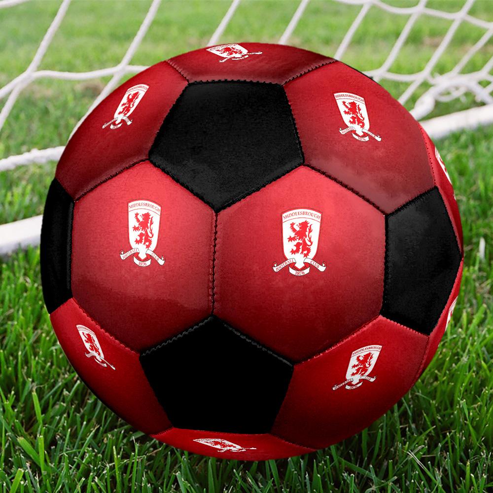 Middlesbrough FC Soccer Ball Colorful All Ages Machine Stitched PVC Competition Ready Durable High-Bounce.SIZE5
