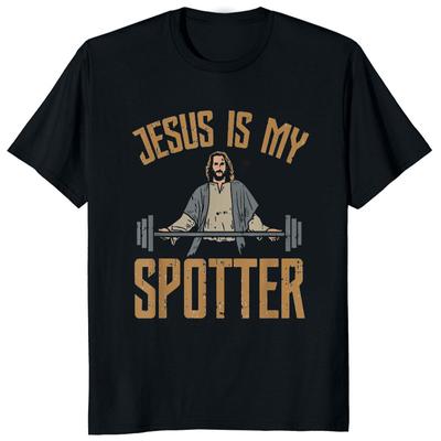 Retro Vintage Jesus Christ Gym T Shirts Women Unisex Pure Christian Faith Tee Top Short Sleeved Funny Printed Graphic Tshirt Gift