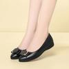 Middle-Aged And Elderly Mothers' Shoes Comfortable Spring And Summer New Single Shoes Flat Sole Mothers' Soft Sole Black Shoes