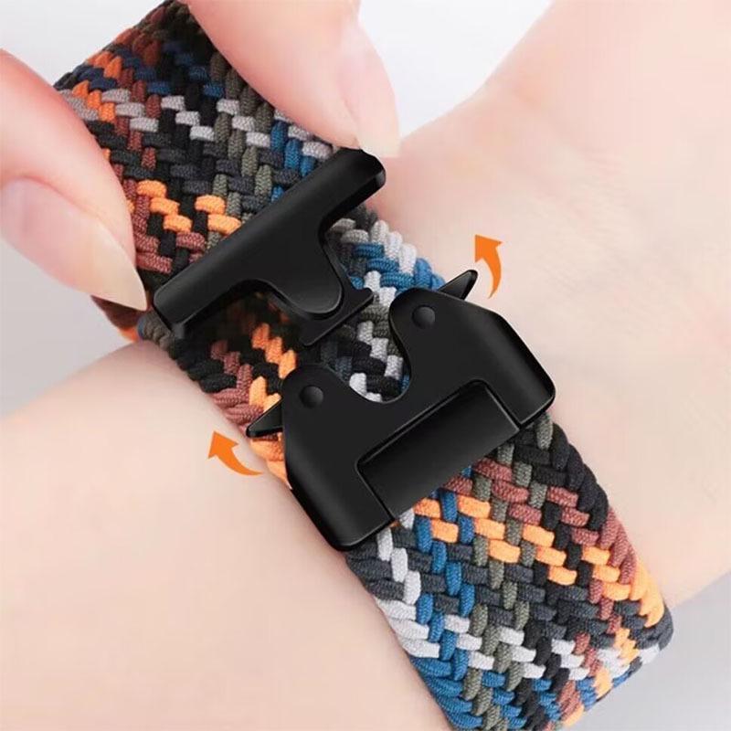 Compatible Magnetic Woven Elastic Wristband for OPPO Watch 3 Pro 46mm (2/1 Gen) - Adjustable, 2022 Edition