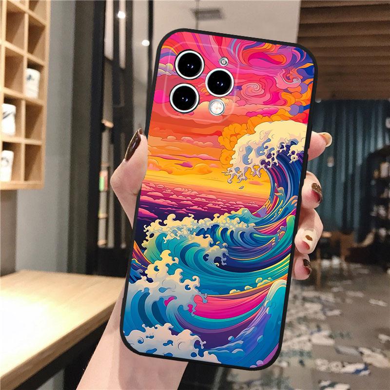 Great Wave Art Phone Case For Iphone 15 14 Pro Max 13 12 11 Pro Max XSMax XR 12 13 Mini 14 Plus
