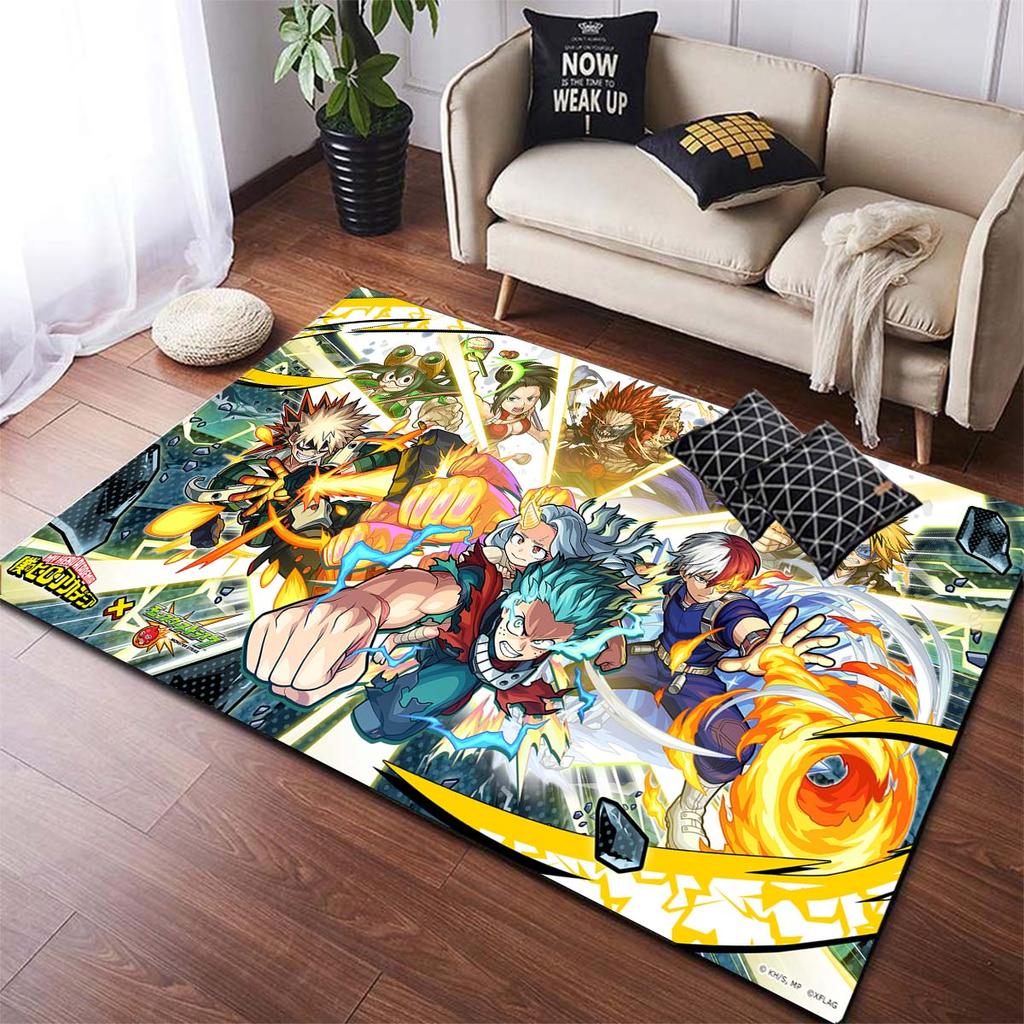Cartoon Anime Carpet for Living Room Bedroom Rug My Hero Kitchen Kids Door Unslip Floor Mats Birthday gift photography props Rug