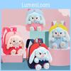 Cute Cartoon Rabbit Backpack For Kids With Soft Plush Material And Stylish Colors